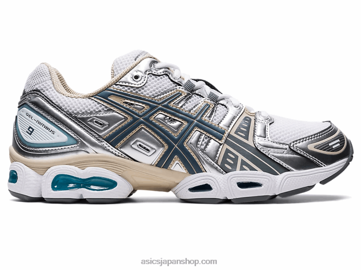 ゲルニンバス 9 L20V1000Asics ホワイト/スチールグレー