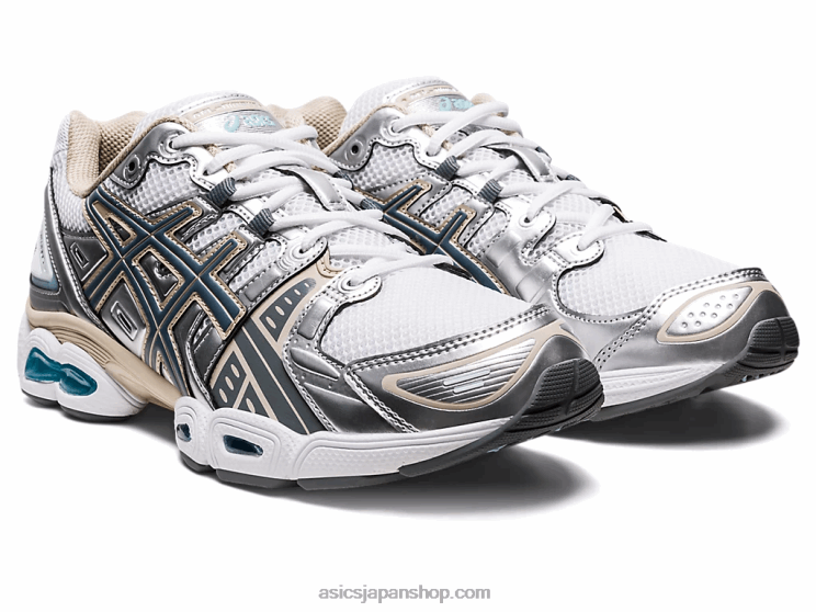 ゲルニンバス 9 L20V1000Asics ホワイト/スチールグレー