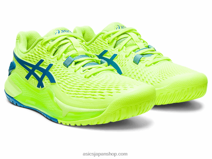ゲル解像度 9 L20V2170Asics ハザードグリーン/リボーンブルー