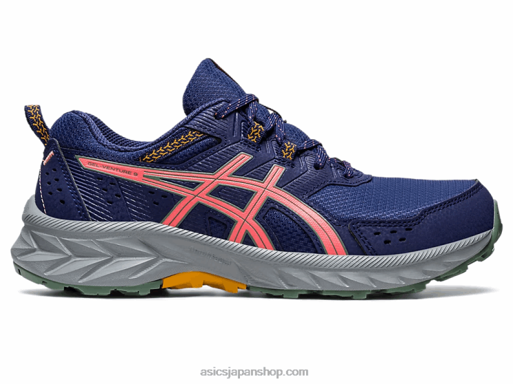 ゲルベンチャー9ワイド L20V2205Asics インディゴブルー/パパイヤ