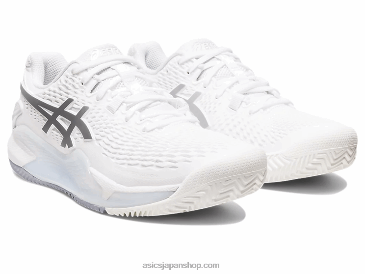 ゲル解像度 9 クレイ L20V2459Asics ホワイト/ピュアシルバー