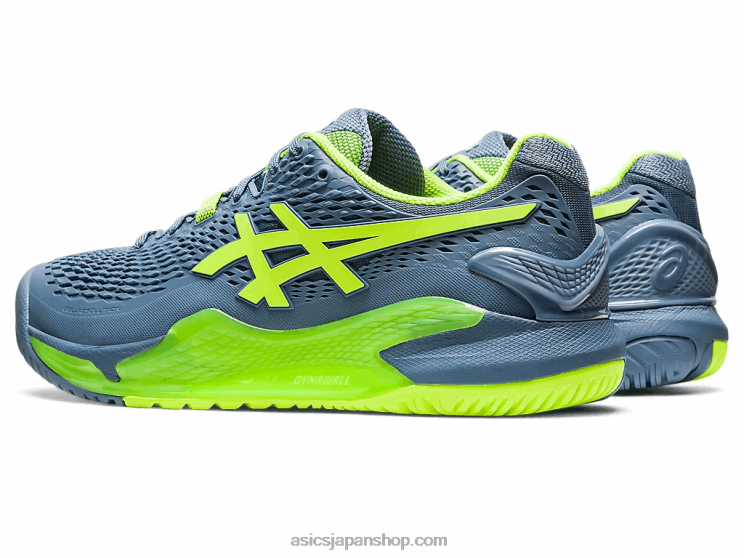 ゲル解像度 9 ワイド L20V364Asics スチールブルー/ハザードグリーン