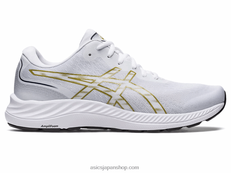 ゲルエキサイト9 L20V414Asics ホワイト/オリーブオイル