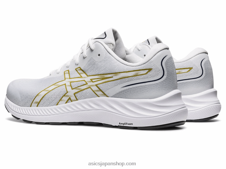 ゲルエキサイト9 L20V414Asics ホワイト/オリーブオイル