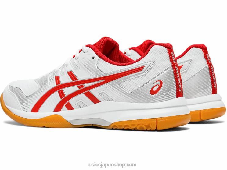 ゲルロケット9 L20V4202Asics ホワイト/クラシックレッド