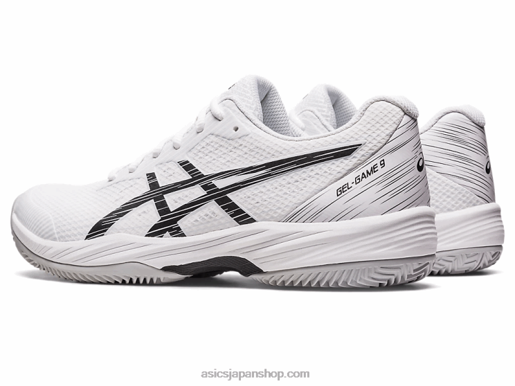 ゲルゲーム 9 クレー/OC L20V432Asics 白黒