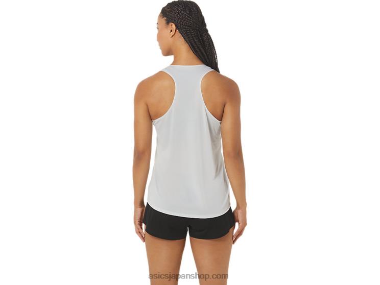 女性用 CJ ライン ライト シングレット L20V2339Asics グレイシャーグレー/エレクトリックレッド