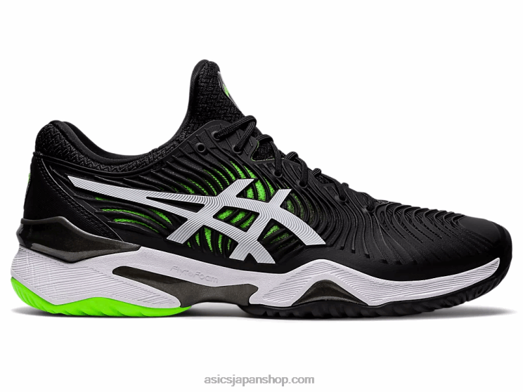 法廷FF2 L20V1166Asics 黒/緑のヤモリ