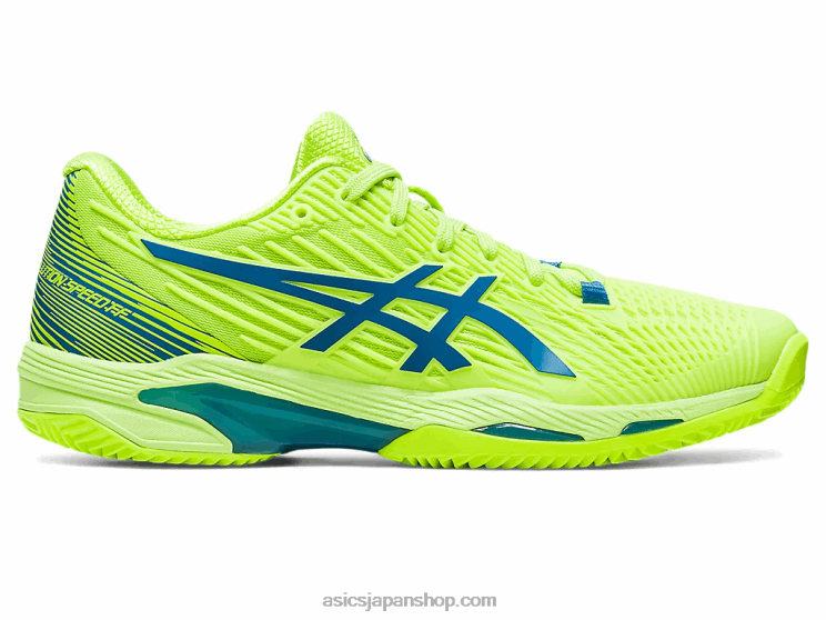 ソリューションスピードFF2クレイ L20V2179Asics ハザードグリーン/リボーンブルー