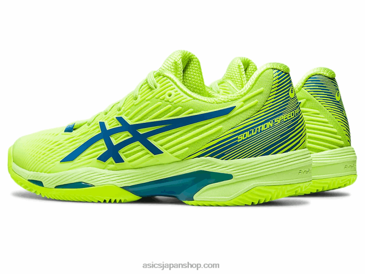 ソリューションスピードFF2クレイ L20V2179Asics ハザードグリーン/リボーンブルー