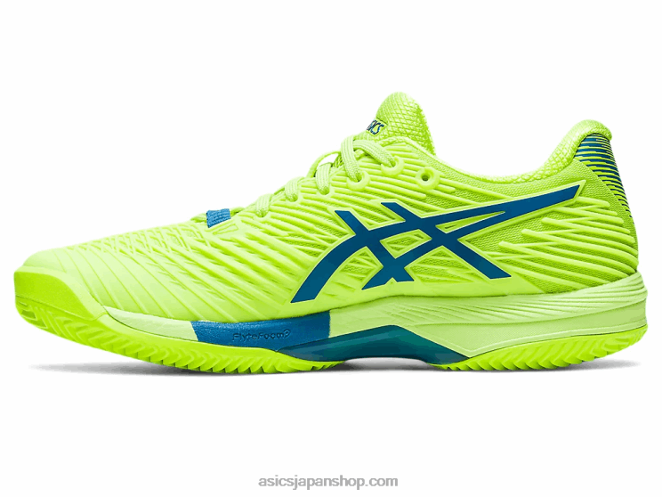 ソリューションスピードFF2クレイ L20V2179Asics ハザードグリーン/リボーンブルー