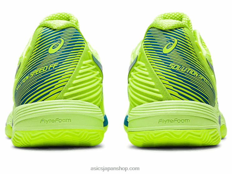 ソリューションスピードFF2クレイ L20V2179Asics ハザードグリーン/リボーンブルー