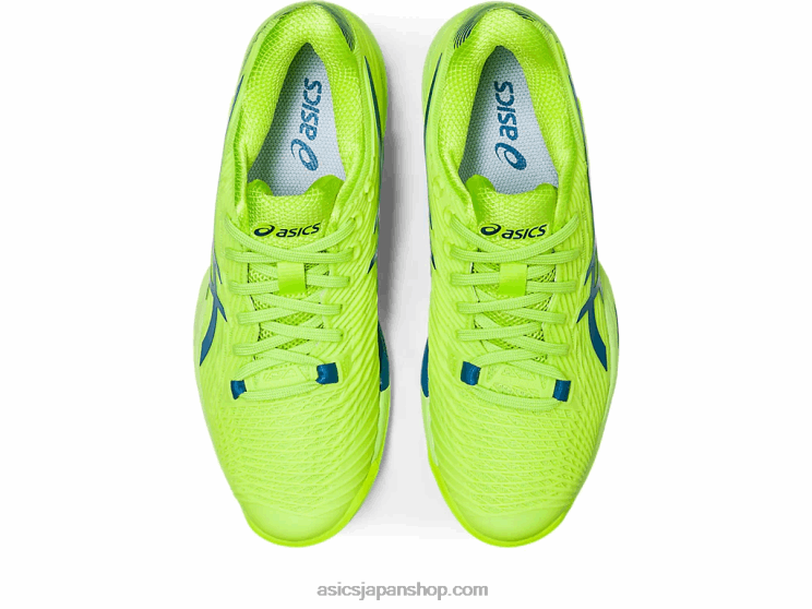 ソリューションスピードFF2クレイ L20V2179Asics ハザードグリーン/リボーンブルー