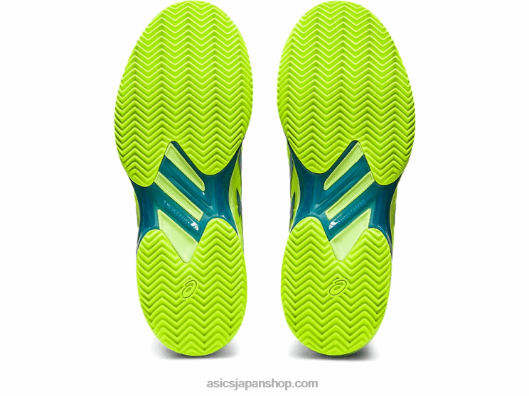ソリューションスピードFF2クレイ L20V2179Asics ハザードグリーン/リボーンブルー