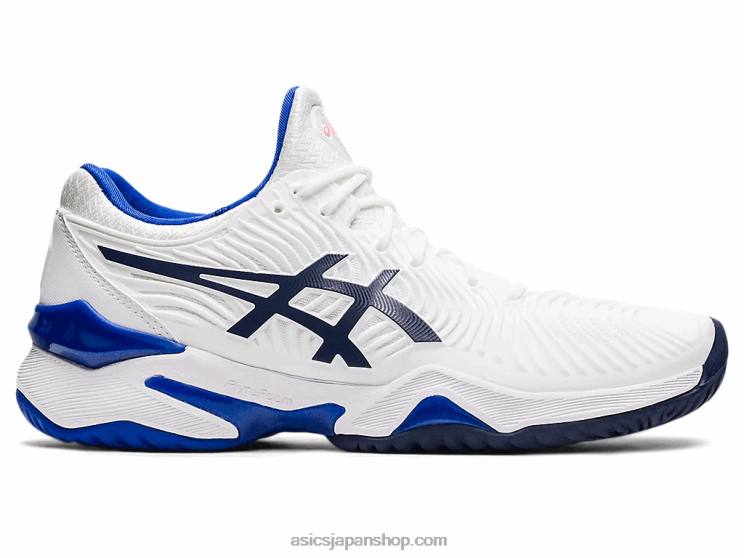 法廷FF2 L20V3902Asics ホワイト/ラピスラズリブルー