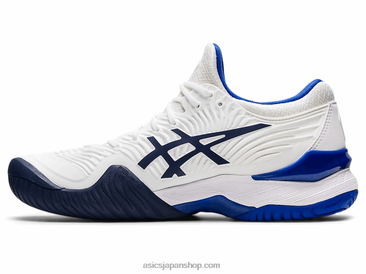 法廷FF2 L20V3902Asics ホワイト/ラピスラズリブルー