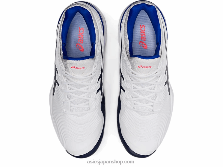 法廷FF2 L20V3902Asics ホワイト/ラピスラズリブルー