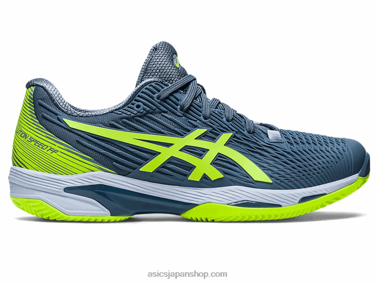 ソリューションスピードFF2クレイ L20V470Asics スチールブルー/ハザードグリーン