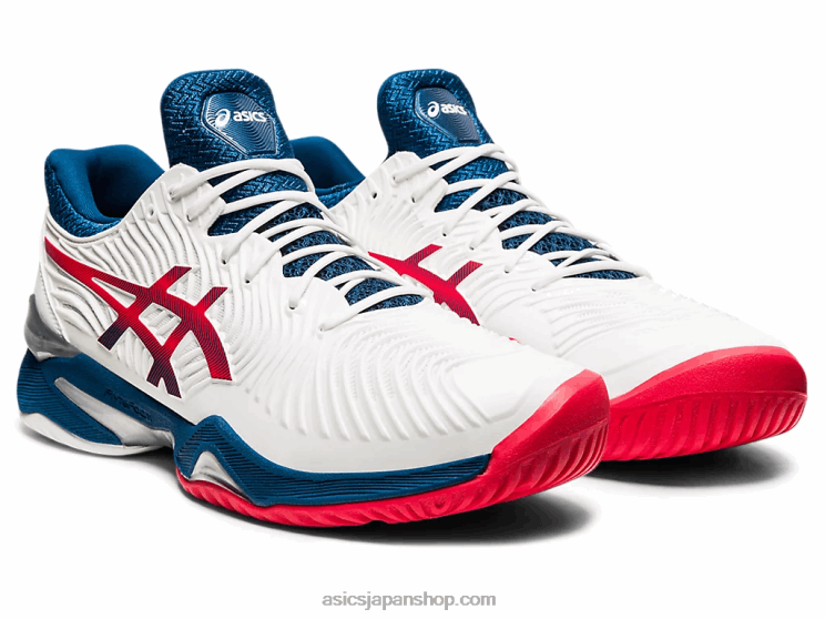 法廷FF2 L20V880Asics ホワイト/マコブルー