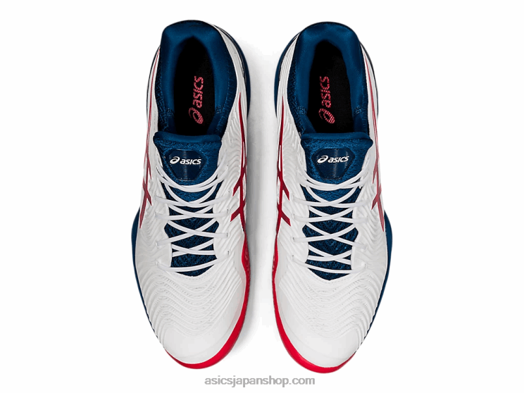 法廷FF2 L20V880Asics ホワイト/マコブルー