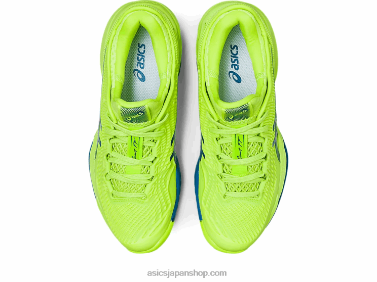 法廷FF3 L20V2177Asics ハザードグリーン/リボーンブルー