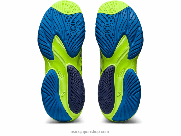 法廷FF3 L20V2177Asics ハザードグリーン/リボーンブルー