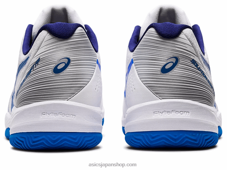 ソリューションスウィフトFFクレイ L20V1107Asics ホワイト/エレクトリックブルー