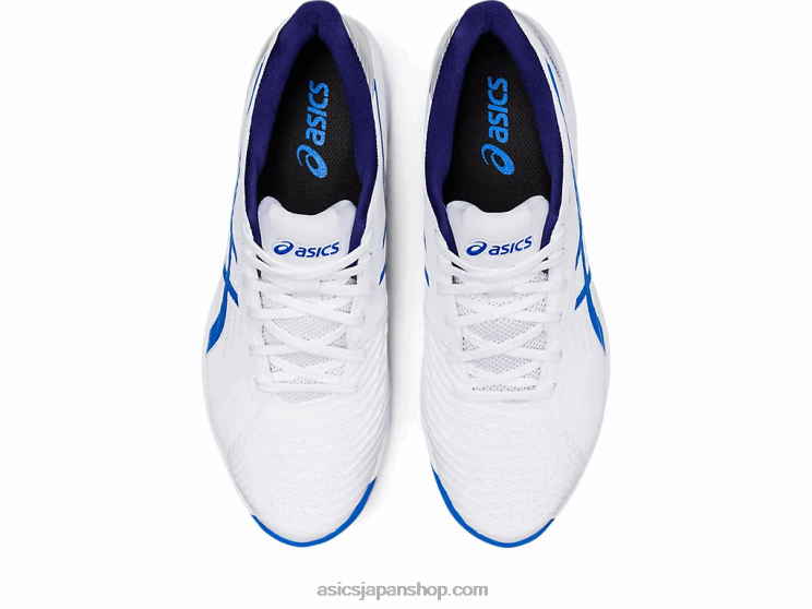 ソリューションスウィフトFFクレイ L20V1107Asics ホワイト/エレクトリックブルー