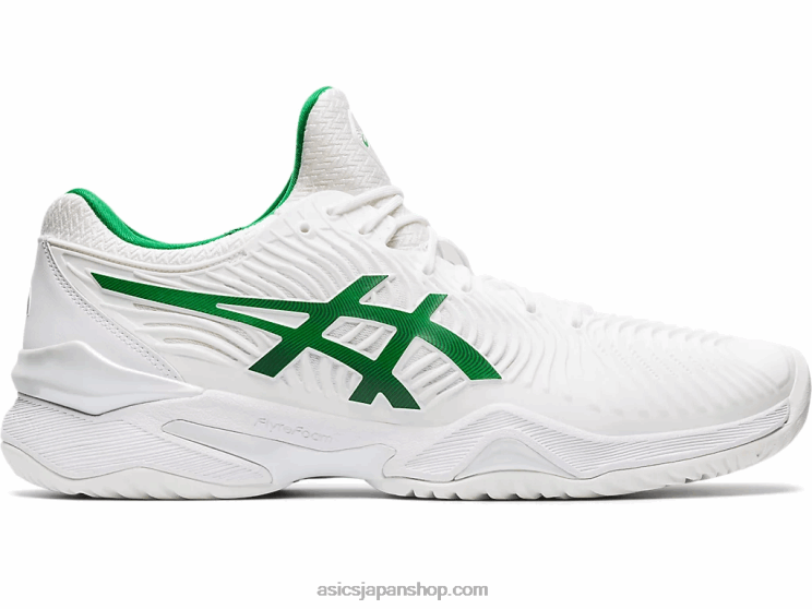 コートFFノバク L20V2063Asics ホワイト/グリーン