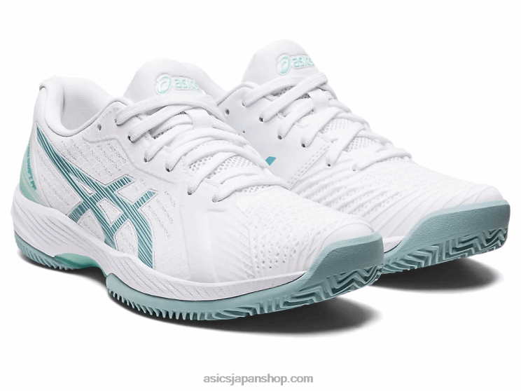 ソリューションスウィフトFFクレイ L20V3175Asics ホワイト/スモークブルー
