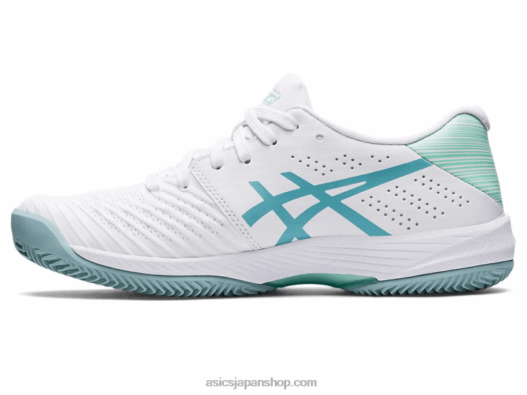 ソリューションスウィフトFFクレイ L20V3175Asics ホワイト/スモークブルー
