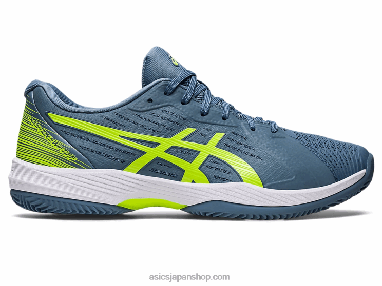 ソリューションスウィフトFFクレイ L20V514Asics スチールブルー/ハザードグリーン