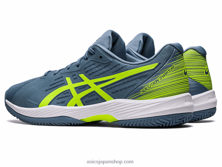ソリューションスウィフトFFクレイ L20V514Asics スチールブルー/ハザードグリーン