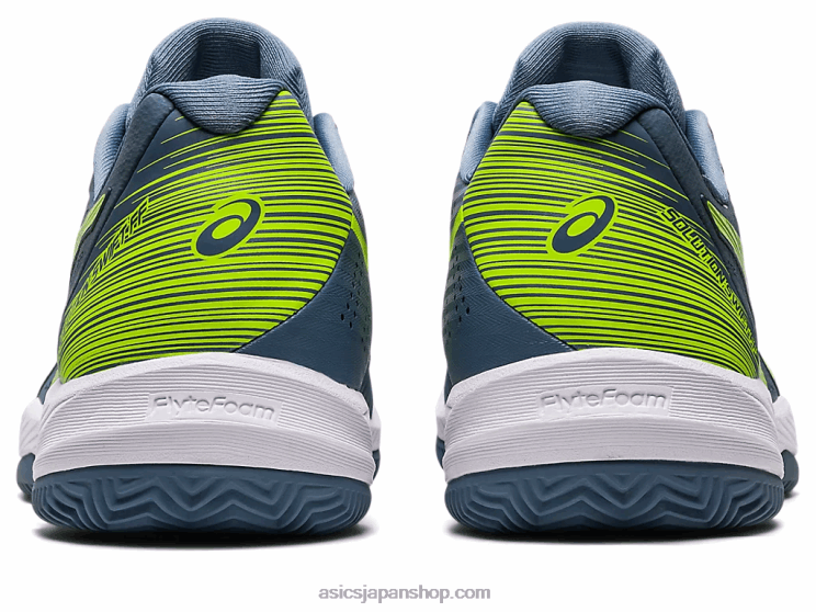 ソリューションスウィフトFFクレイ L20V514Asics スチールブルー/ハザードグリーン