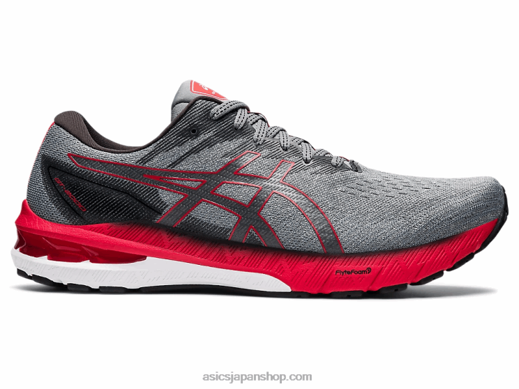 GT-2000 10 L20V1646Asics ミッドグレー/エレクトリックレッド