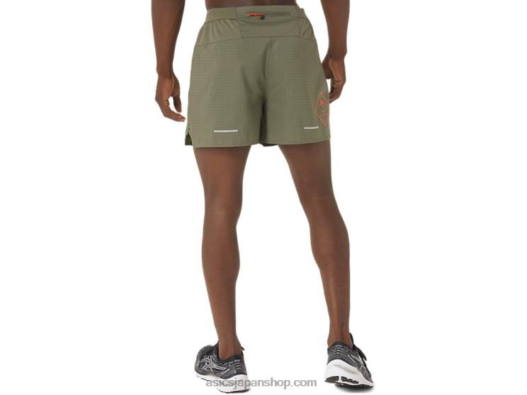 メンズ フジトレイル ロゴ ショートパンツ L20V1075Asics マントルグリーン