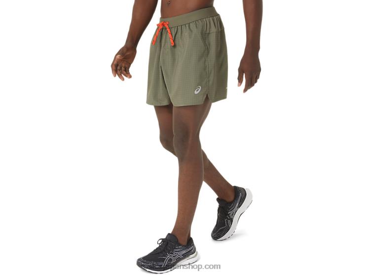 メンズ フジトレイル ロゴ ショートパンツ L20V1075Asics マントルグリーン