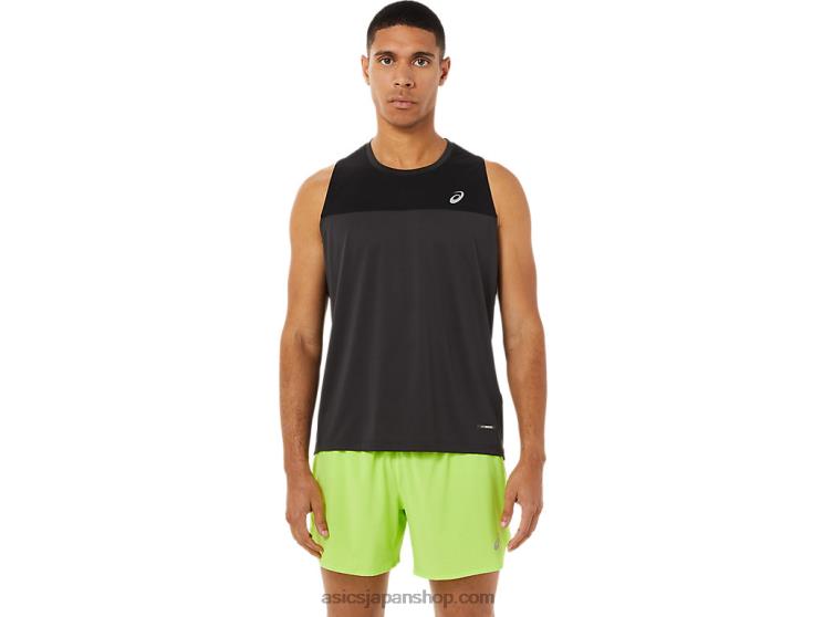 メンズレースシングレット L20V1393Asics パフォーマンスブラック/グラファイトグレー
