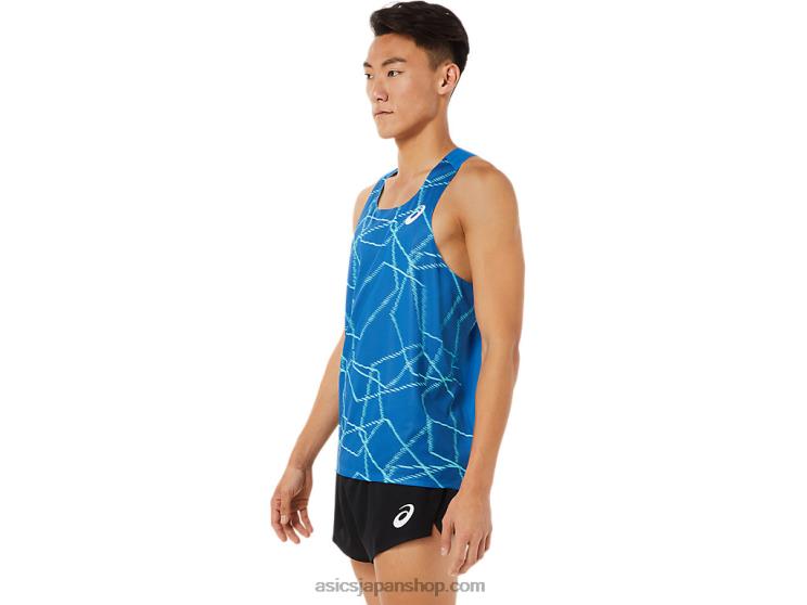 メンズライトメッシュシングレット L20V1397Asics 湖ドライブ