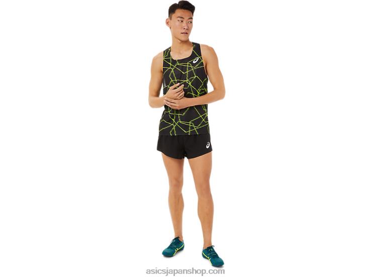 メンズライトメッシュウーブンショートパンツ L20V1399Asics パフォーマンスブラック