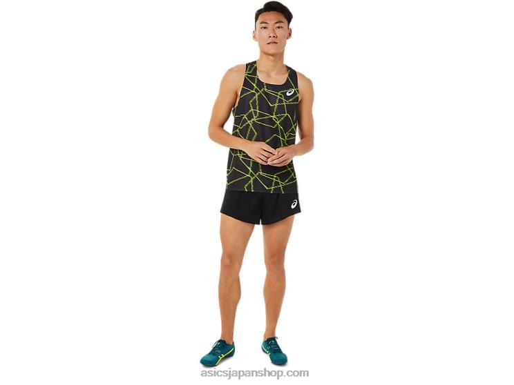 メンズライトニットショートパンツ L20V1446Asics パフォーマンスブラック