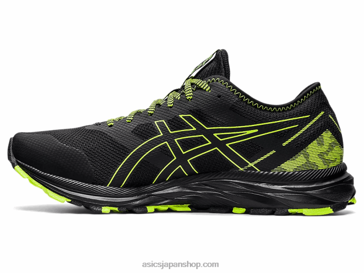 ゲルエキサイトトレイル L20V1582Asics ブラック/ハザードグリーン