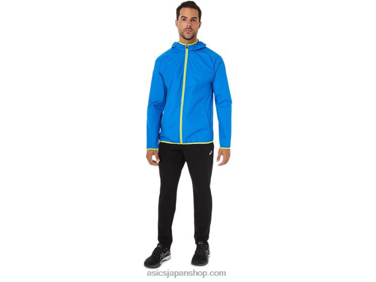 メンズパッカブルジャケット L20V1712Asics エレクトリックブルースペースダイ/ライムゼスト