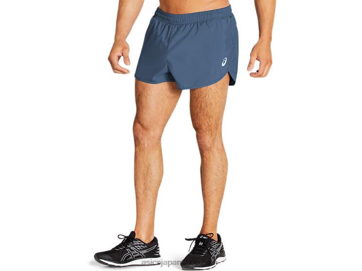 メンズスプリットショート L20V1821Asics ストームブルー