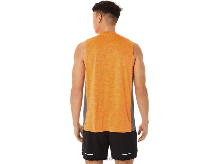 メンズトレインサナマッスルタンク L20V18Asics オレンジポップ/シートロック