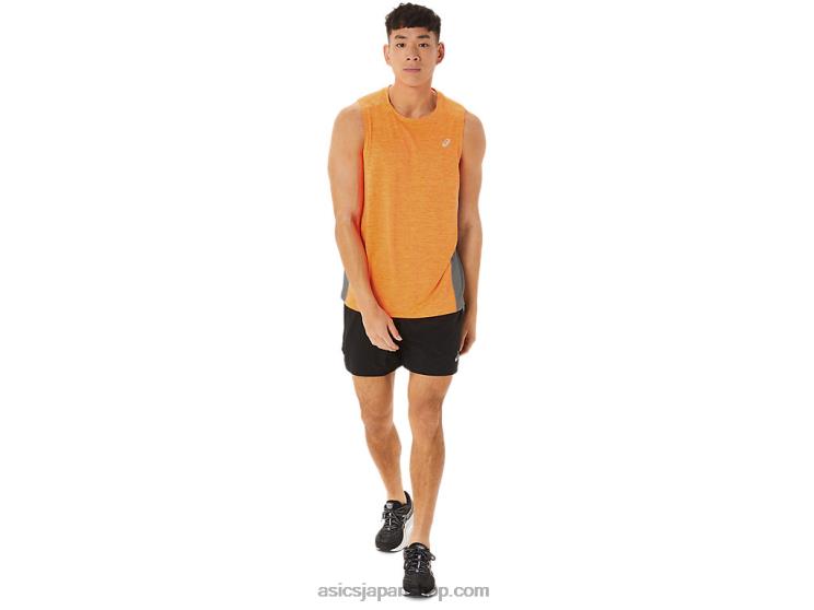 メンズトレインサナマッスルタンク L20V18Asics オレンジポップ/シートロック