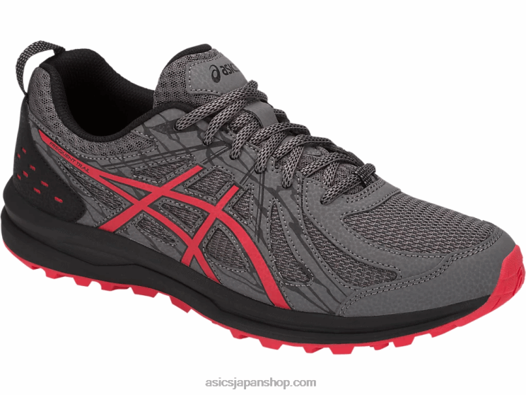 頻繁なトレイル L20V2074Asics カーボン/レッドアラート