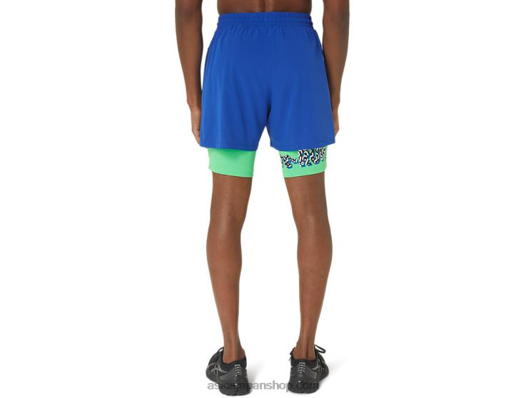 メンズ ニューストロング再利用ランショーツ L20V20Asics ロイヤル/トラック
