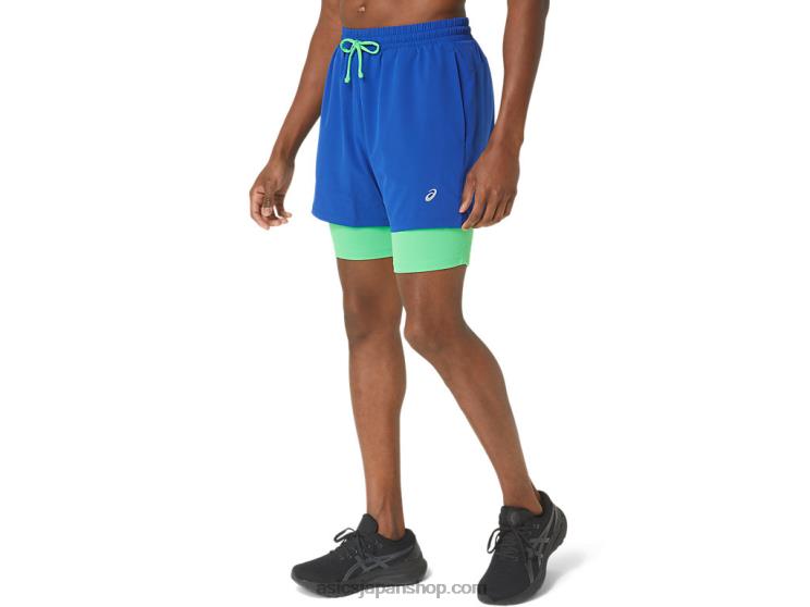メンズ ニューストロング再利用ランショーツ L20V20Asics ロイヤル/トラック