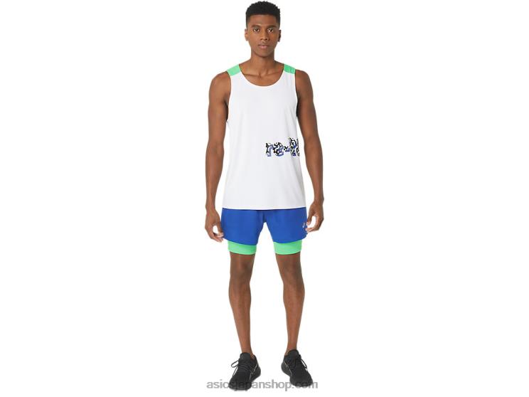 メンズ ニューストロング再利用ランショーツ L20V20Asics ロイヤル/トラック